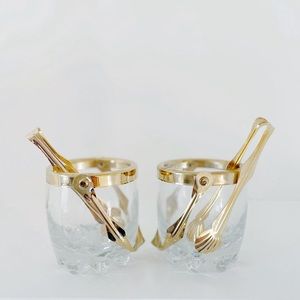 Vintage mini ice bucket cocktail glasses
